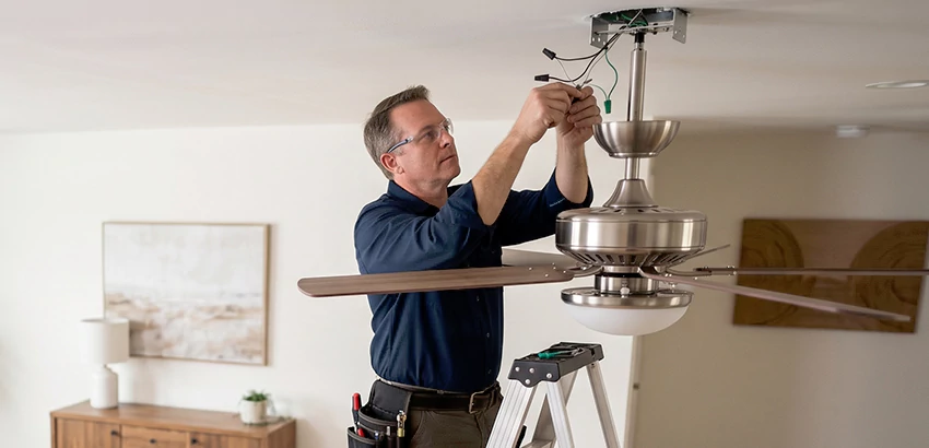 Ceiling Fan Light and Switch Repair in Toney